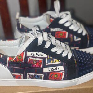 Christian Louboutin Louis Junior Orlato Spikes Tarot Print – Size 42 – Rare